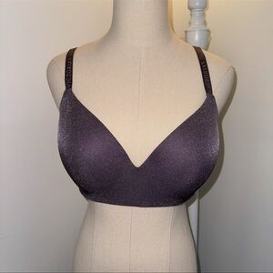 Victoria's Secret Shimmer Push-Up Bra in Deep Plum